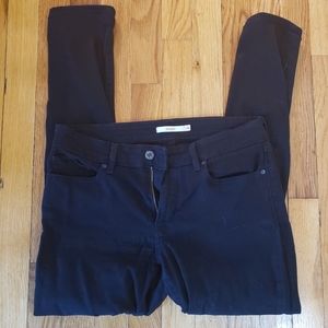 Levi's 711 skinny black jeans size 28